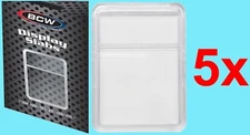 5 BCW DISPLAY SLABS Coin Storage Holder Archival Stamp Clear Slab Collectible 