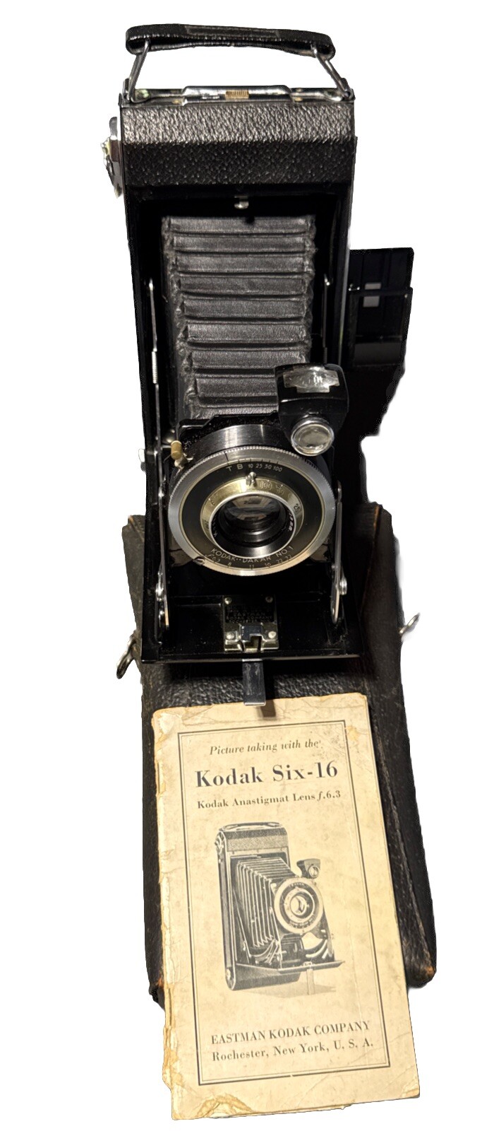 KODAK DAKAR No. 1   ASTIGMATIC folding camera F:6.3 128mm Everything Original