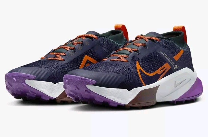 Men Nike ZoomX Zegama Purple/Safety Orange Trail Running