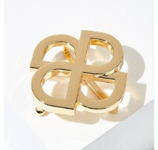 14K GOLD Plated BELT BUCKLE India Hicks LETTER D Fashion Accessory Gift NIB