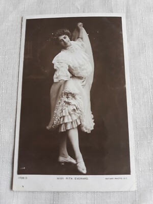 RPPC RITA EVERARD Schauspielerin Rotary Serie verschickt Manchester 1906