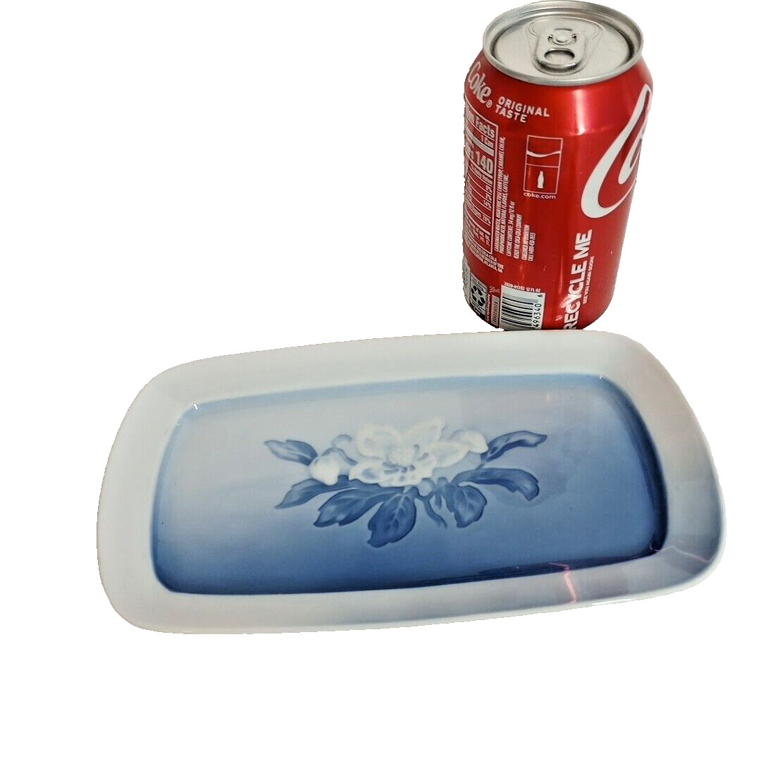 Bing & Grondahl Danish Porcelain Christmas Rose Tray Trinket Dish 8.5x5" Denmark