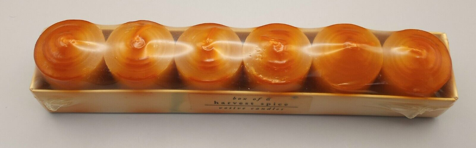 NEW SEALED Pier 1 Imports 6Pack Box Harvest Spice Orange Votive