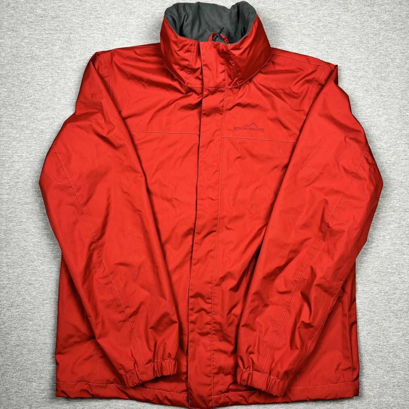 Eddie Bauer Weather Edge Jacket Mens Large Red Waterproof Ski Winter Snow Coat