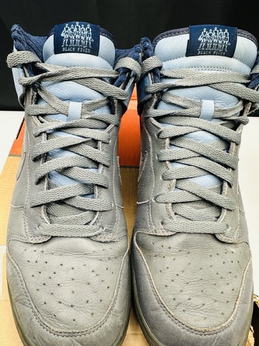 2006 Nike DUNK HIGH PREMIUM (FLINT GREY/MIDNT NAVY-UNI BLUE) 314877-041 Sz 8.5 - Picture 7 of 11