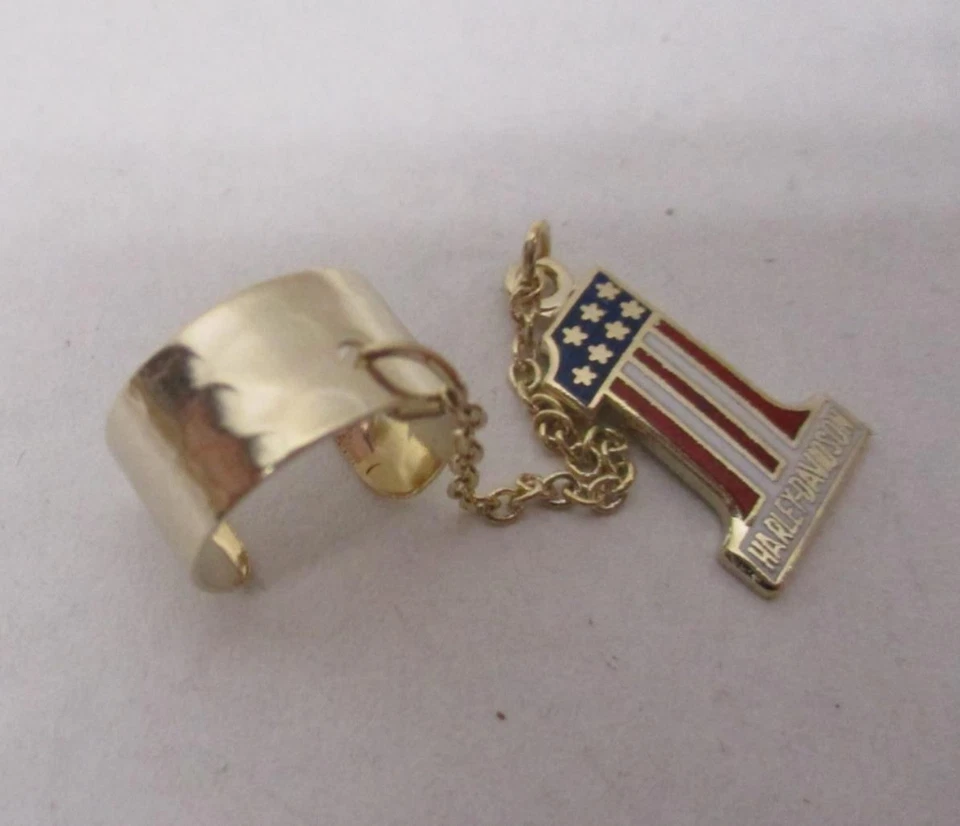 Harley Davidson HD AMF #1 Color Dorado Colgante Dije Collar Joyería Foto 4 de 4