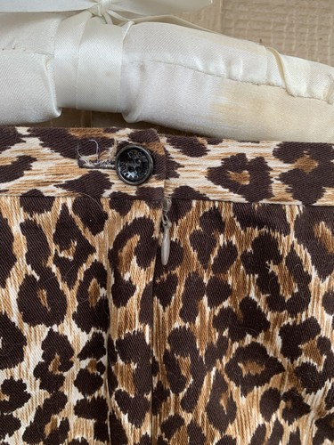 Vtg AUTHENTIC DOLCE & GABBANA LEOPARD PRINT COTTON MINI SKIRT 1990' size 30/44 - Picture 5 of 8