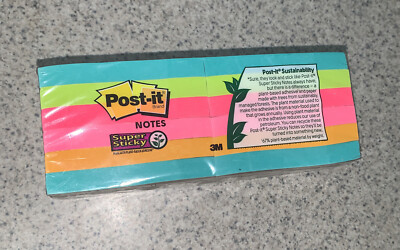 Posty Notes Ebay Post-it Super Sticky Notes 3 in x 3 in (76 mm x 76 mm) | eBay