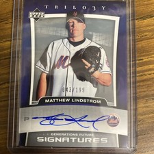 2005 Upper Deck Trilogy-Generations Future Matt Lindstrom #FU-ML 43/199 (AU, RC)