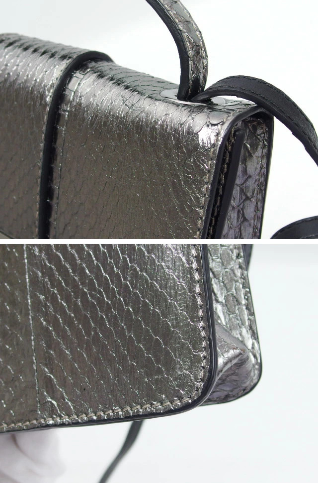 Y1203 Jimmy Choo Python Embossed Mini Shoulder Ba… - image 6