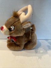 Applause Vintage Plush Rudolph The Red Nosed Reindeer Battery Dead NEW WITH TAGS