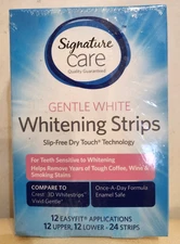 Signature Care Gentle White Whitening Strips 24 strips - Slip-free Exp 05/2027
