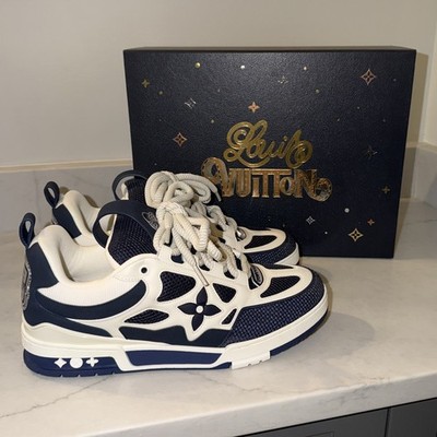 Louis Vuitton Skate Men s Low Top Lace Up Sneakers Navy/White Size 9