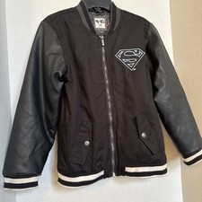 COTTON ON Big Boys License Super Letterman Bomber Jacket Size 9-10 EUC