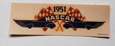 NASCAR REPRODUCTION 1951 Logo 1.5" x 5.25" 2006 Facsimile
