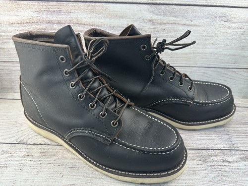 Red Wing Shoes Men's Black Prairie Heritage Classic Moc Toe Boots Size 8.5D