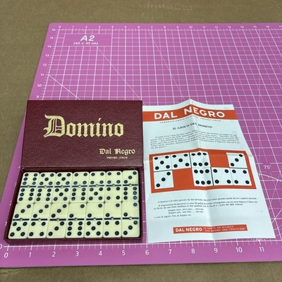 Dal Negro Italian Domino Set With Pips, Sealed Pack Inside Box
