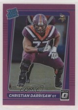2021 Panini Donruss Rated Rookie Optic Holo Pink Preview Christian Darrisaw 2xd