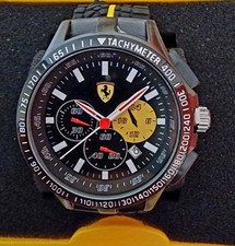 🏎️ Orologio Cronografo Ferrari pilota 44mm. nero/giallo  - con scatola ermetica