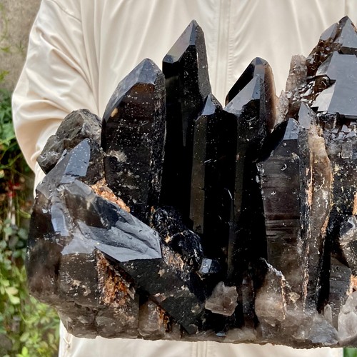 4.6LB Large Natural Smoky Black Quartz Cluster Crystal raw Specimen Healing - Picture 3 of 12