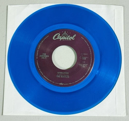 The Beatles - Hey Jude / Revolution 7” 45 RPM Blue JUKEBOX Vinyl