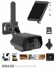TACTACAM Wireless Outdoor IP Security Camera, Solar Panel, 32GB, Black