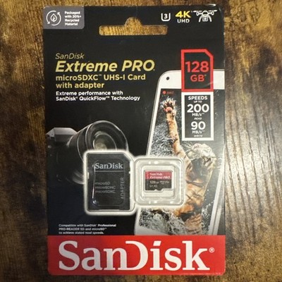 SanDisk 128GB Micro SD SDXC MicroSD TF Class 10 128 GB Extreme PRO 200MB/s