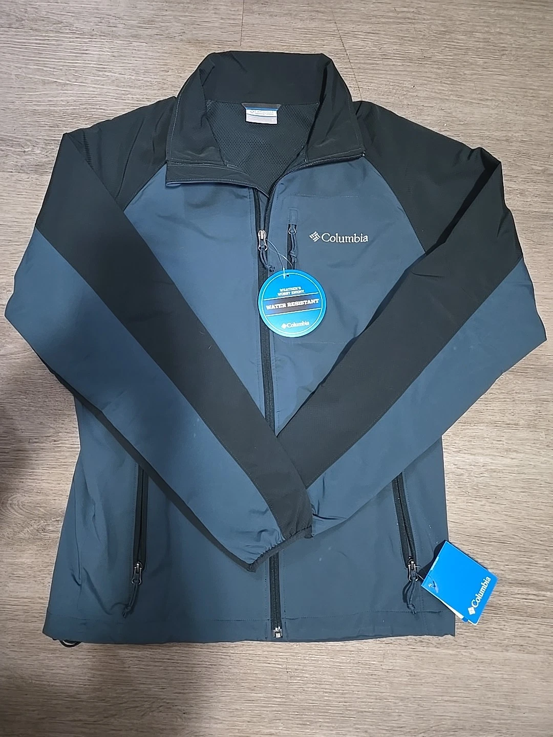 Columbia Men's Lightweight Water-Resistant Jacket Blue, Gray Size Small