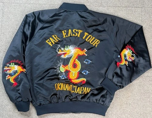 Far East Tour Okinawa Japan Vtg Spark Zipper Tip Embroidered Jacket Size XL image 8