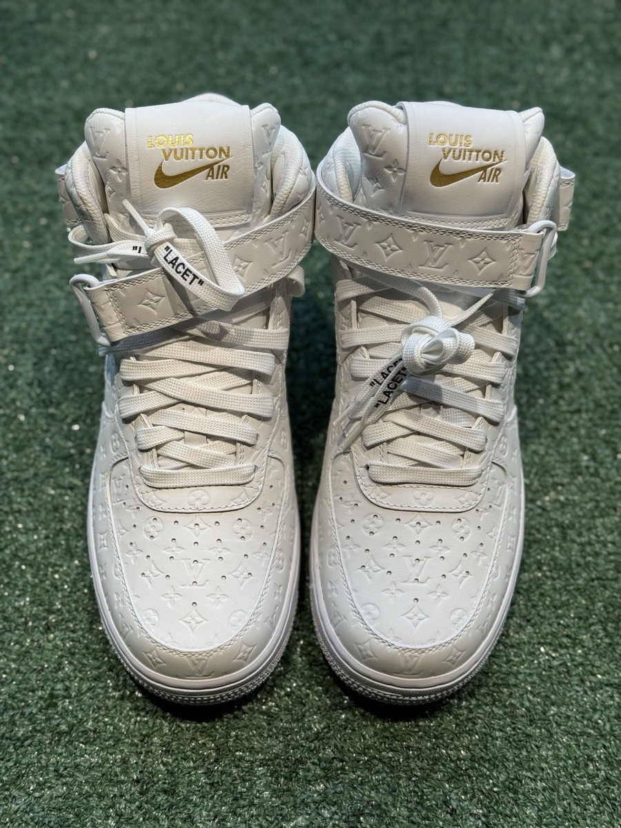 Louis Vuitton Nike Air Force 1 Mid White Sz 8.5 DS Complete Virgil