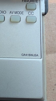 Sharp Aquos GA416WJSA LCD TV Remote Control LC-40C32U LC40C37U LC40C45U - Tested