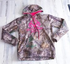 Realtree Xtra Camo & Hot Pink Hoodie Women Sz M Great Condition