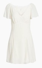 NWT Size 10 - Reformation Malena Mini Dress white $$$