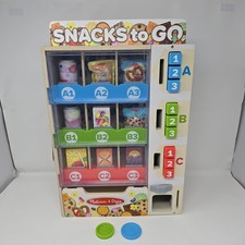 Melissa Doug Sort,Stock,Select Wooden Vending With Food Accessories 2 Coins