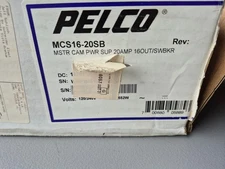 New in Box Pelco MCS16-20SB Indoor Power Supply 20A 160Out/SWBKR
