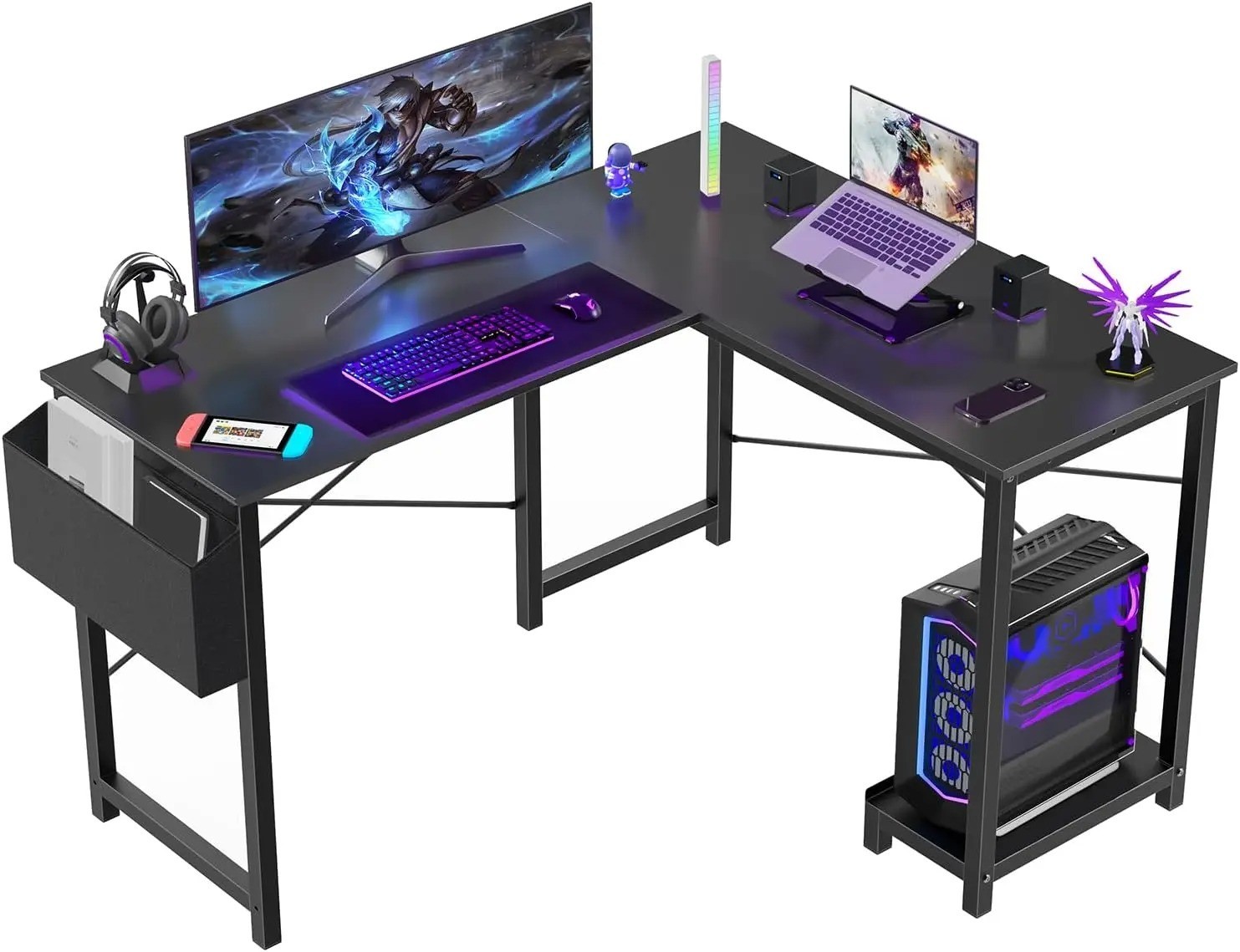 50" L-Shaped Gaming Desk ⭐⭐ High Quality – Home Office Corner Computer Table