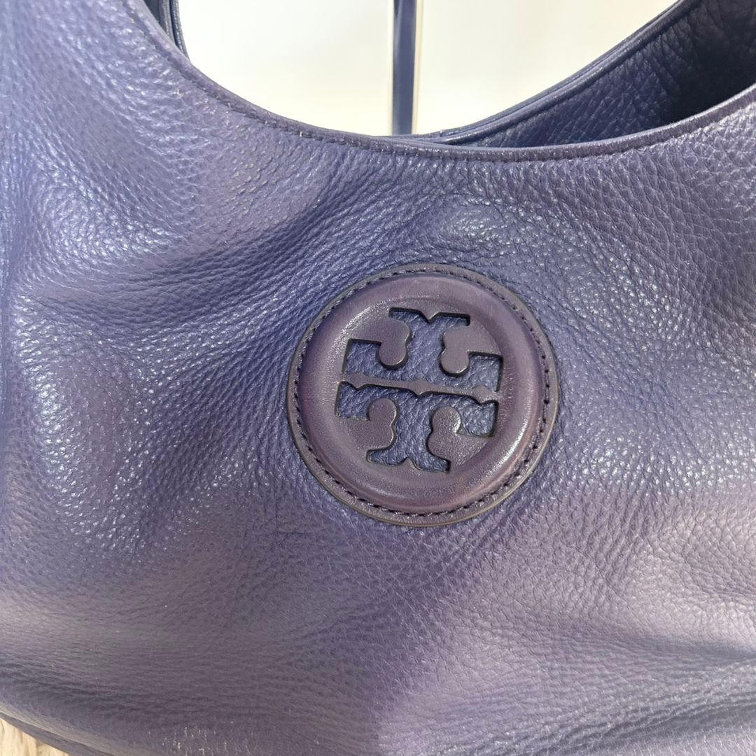 Tory Burch Tote Bag Handbag Logo Leather Purple Women's From Japan thumbnail 19