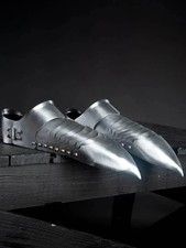 German Gothic Steel Sabatons Medieval Knight Foot Armor for LARP Battle Gift