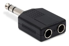 Hosa GPP-359 Dual 1/4 Inch TRS to Single Adaptor Black