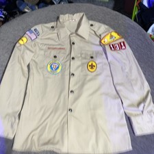 Boy Scouts of America Cub Scout Uniform Youth Shirt Long Sleeve USA Made Size 16
