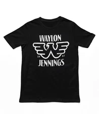 Waylon Jennings Flying W Mens T Shirt Country Rock Music Classic Band Black
