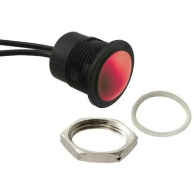 1PC APEM INC. IAR3F1600 Switch,P/B,Sealed,SPST-NO,OFF-MOM,Non-Illum,Red,Yll