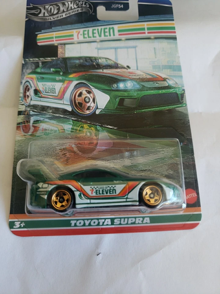 2025 HOT WHEELS СЕРЕБРЯНАЯ СЕРИЯ 7-ELEVEN ЭКСКЛЮЗИВНАЯ TOYOTA SUPRA  - Изображение 2 из 4