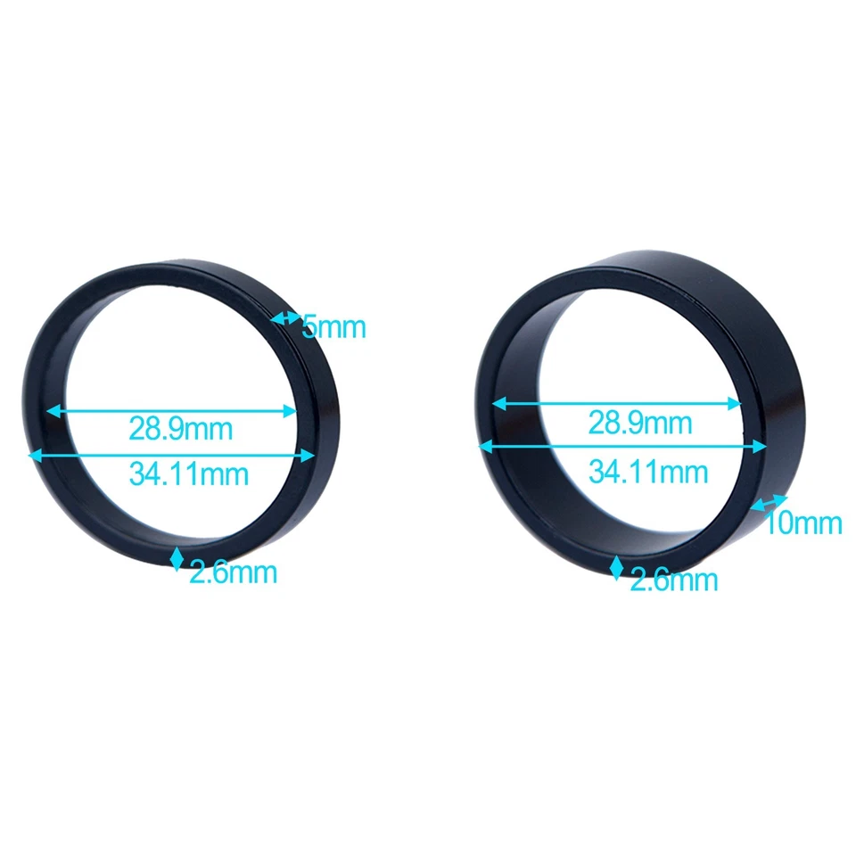 Espaciadores de horquilla bicicleta 5 mm/1 pieza + 10 mm/5 piezas 5 piezas compatibles con horquillas de 28,6 mm Foto 4 de 4