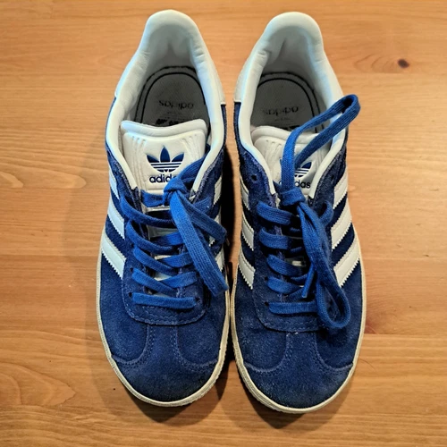 Scarpe Ortholite Adidas Gazelle bambino taglia 13K blu bianco ottime condizioni