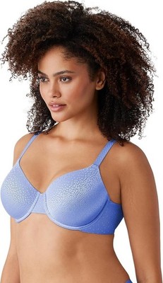 Wacoal Womens Back Appeal 853303 Lightly Padded T-Shirt Underwire Bra Blue Hydra
