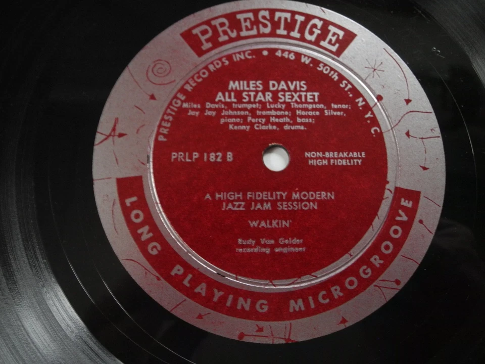 MILES DAVIS ALL STARS SEXTET 10" LP 1954 US Prestige LP 182 RVG VG(+)/VG+ - Image 3 of 4