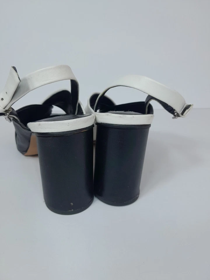 Rebecca Minkoff 女式 Agata 皮革黑色皮革黑色白色皮革 9 M 码 — 第 4/4 张图片