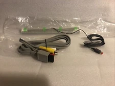 Original OEM Nintendo Wii Sensor Bar RVL-014 & A/V Audio Video Cable NEW