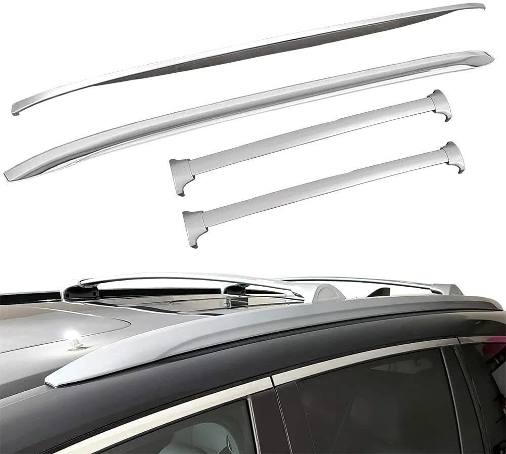 4 Piezas De Rieles Laterales + Barras Transversales Para Techo Honda Pilot 2016-2022, Aluminio Y Plástico, Carga 165 Lbs